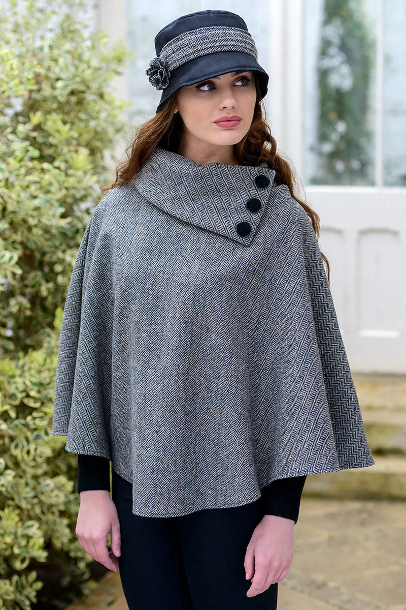 Irish Tweed Tartan Poncho [ 11 Colors ]