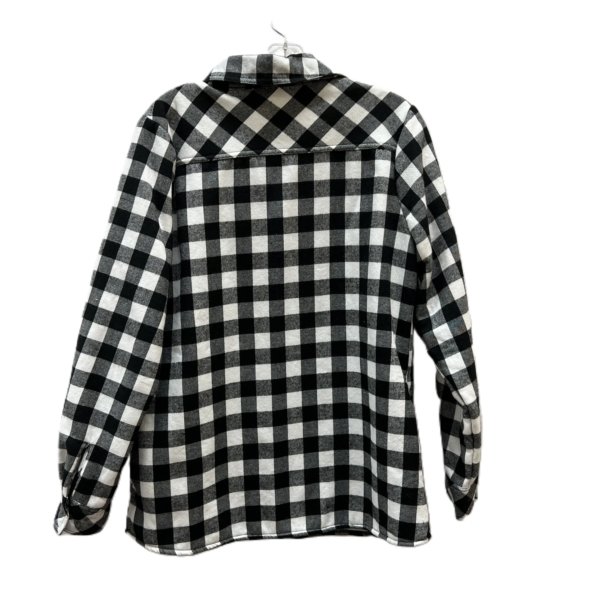 Jacket Shirt By ninexis In Black & White, Size: S