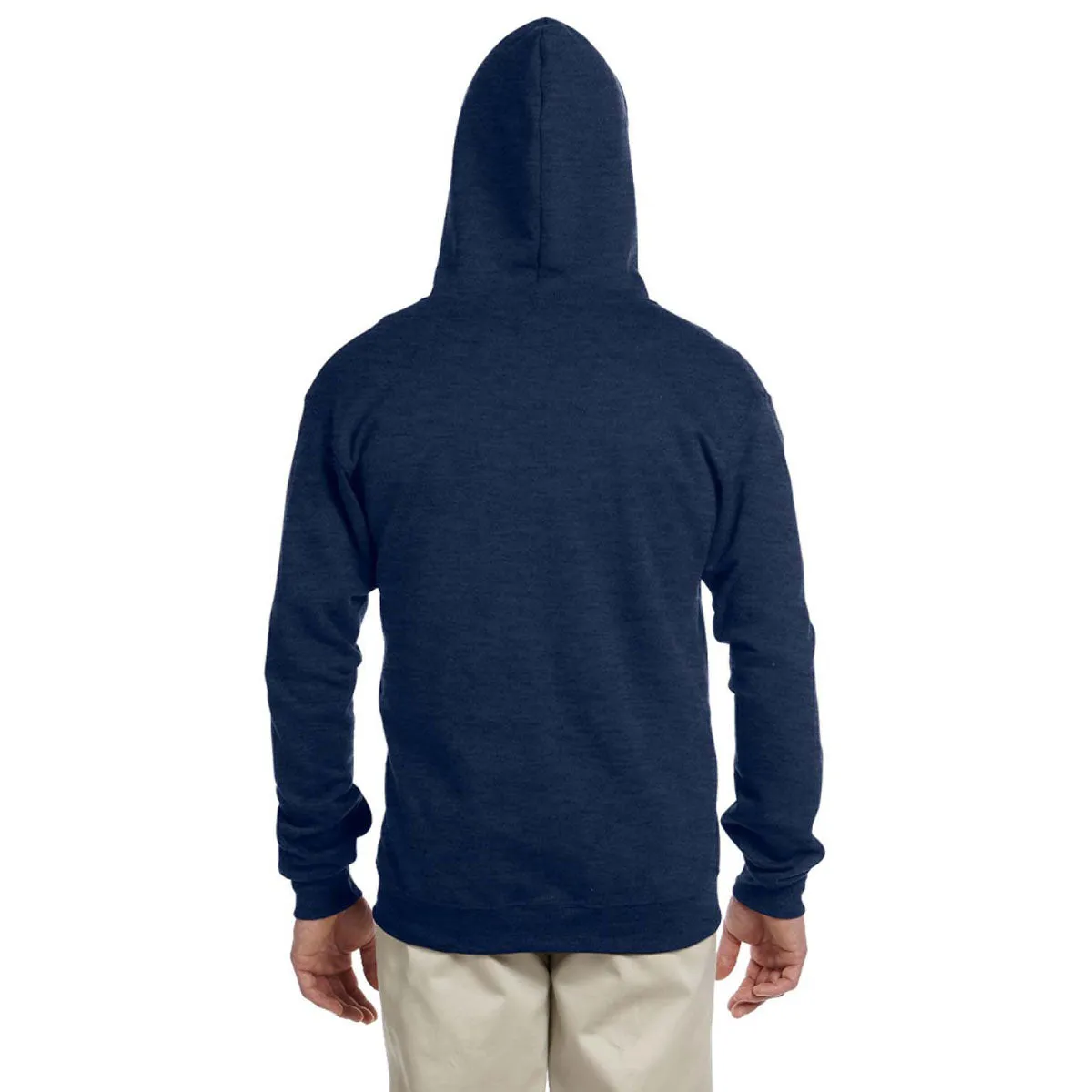 Jerzees Men's Vintage Heather Navy 8 Oz. Nublend Fleece Full-Zip Hood