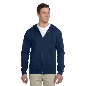 Jerzees Men's Vintage Heather Navy 8 Oz. Nublend Fleece Full-Zip Hood