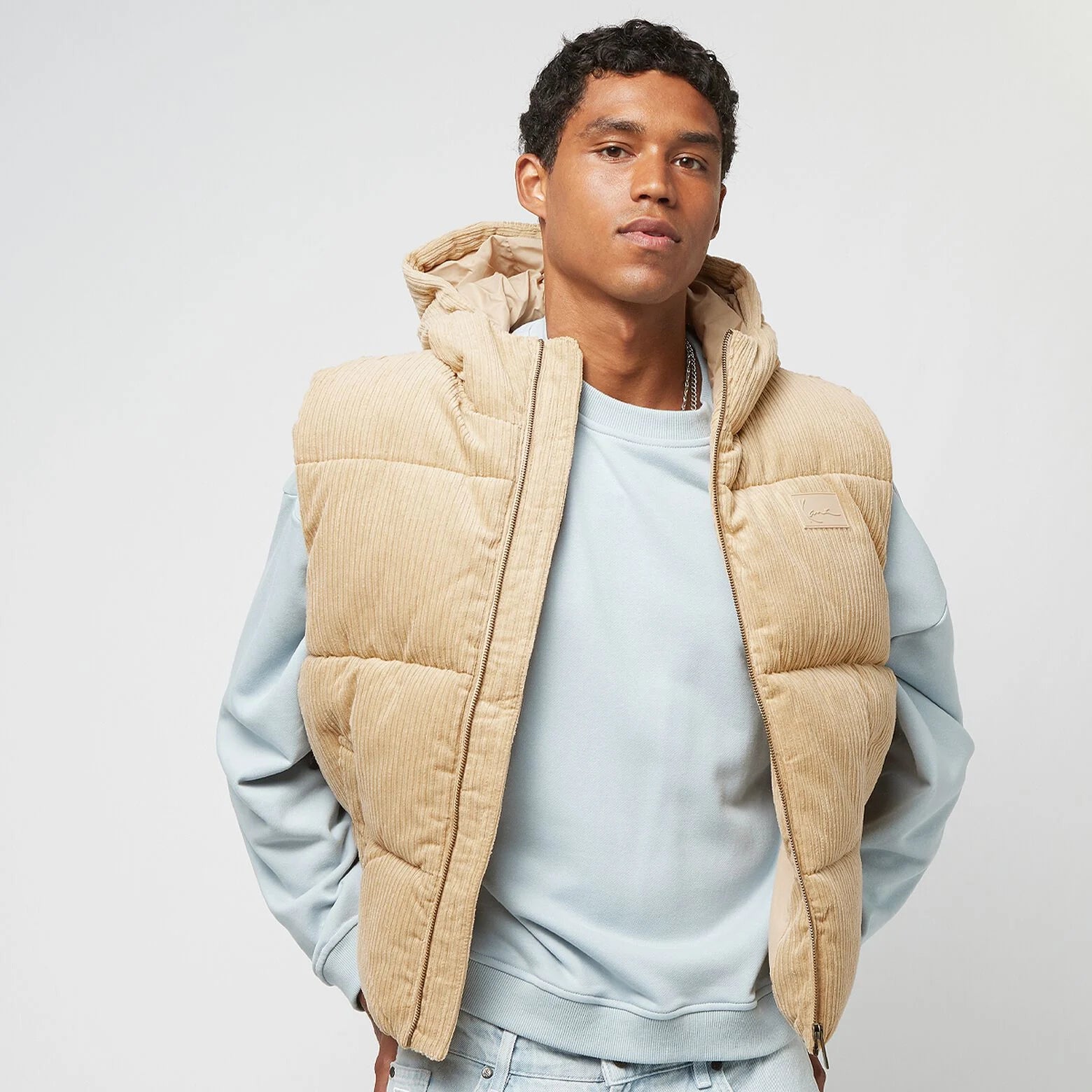 Karl Kani Rubber Signature Corduroy Puffer Vest