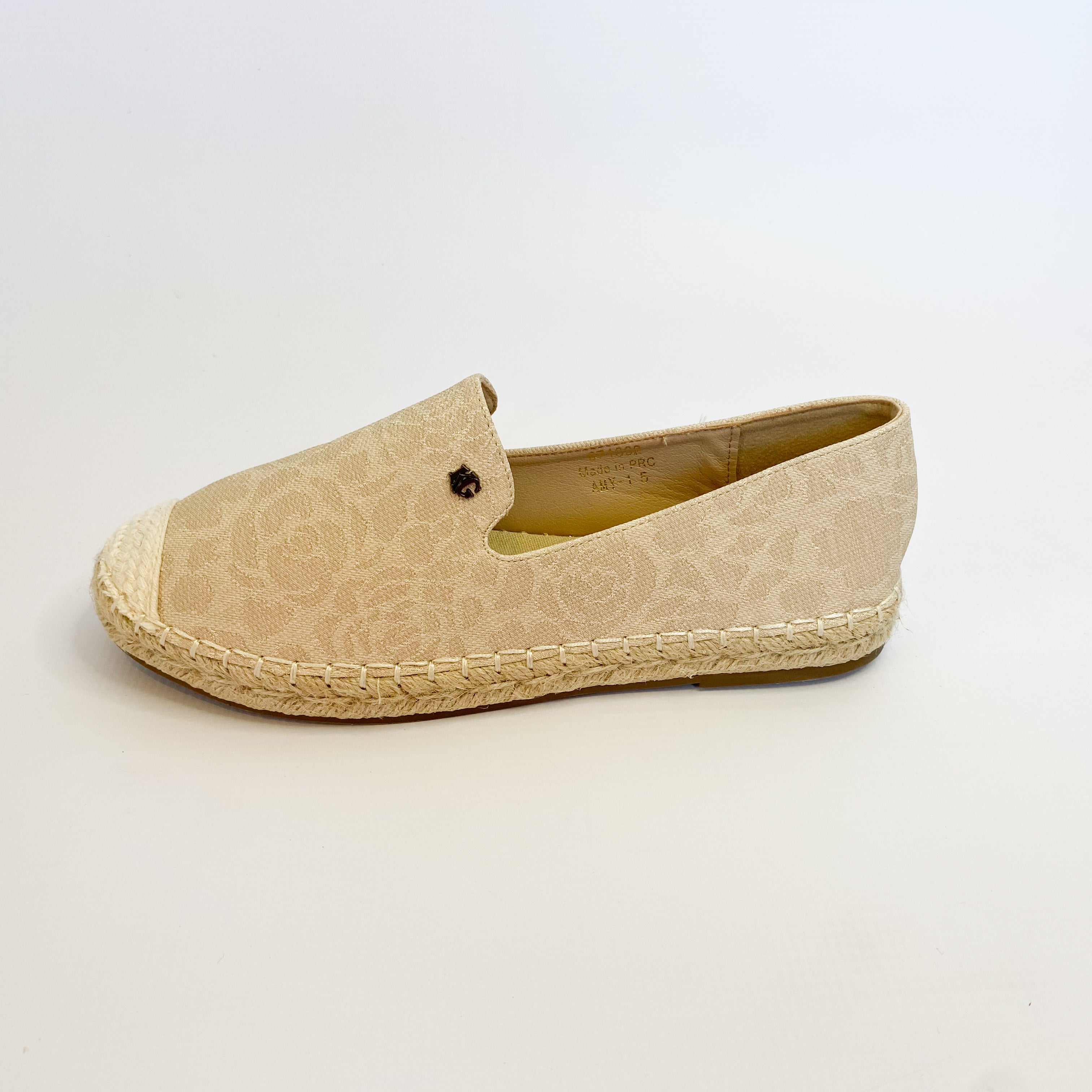 KG beige canvas slip on espadrille