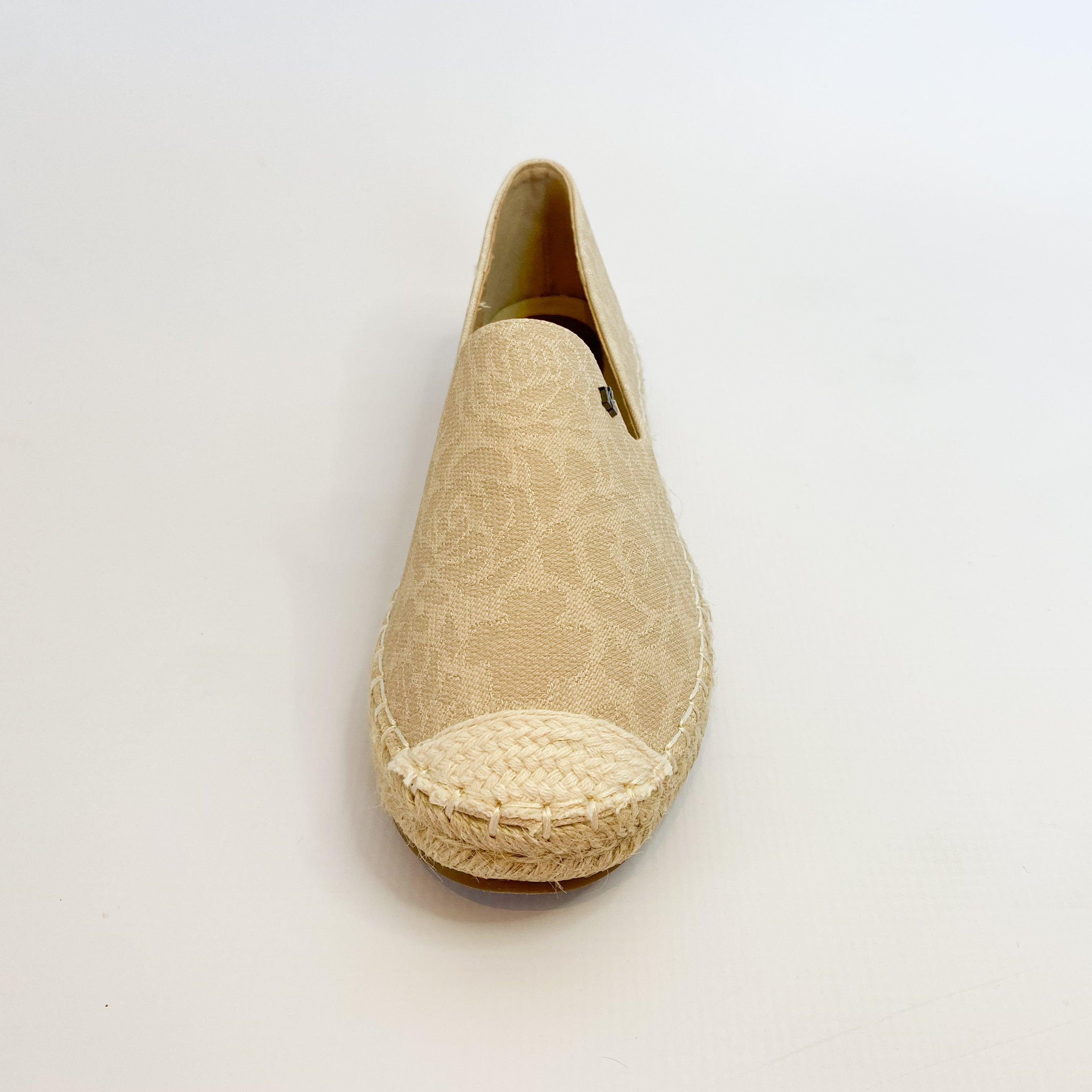 KG beige canvas slip on espadrille