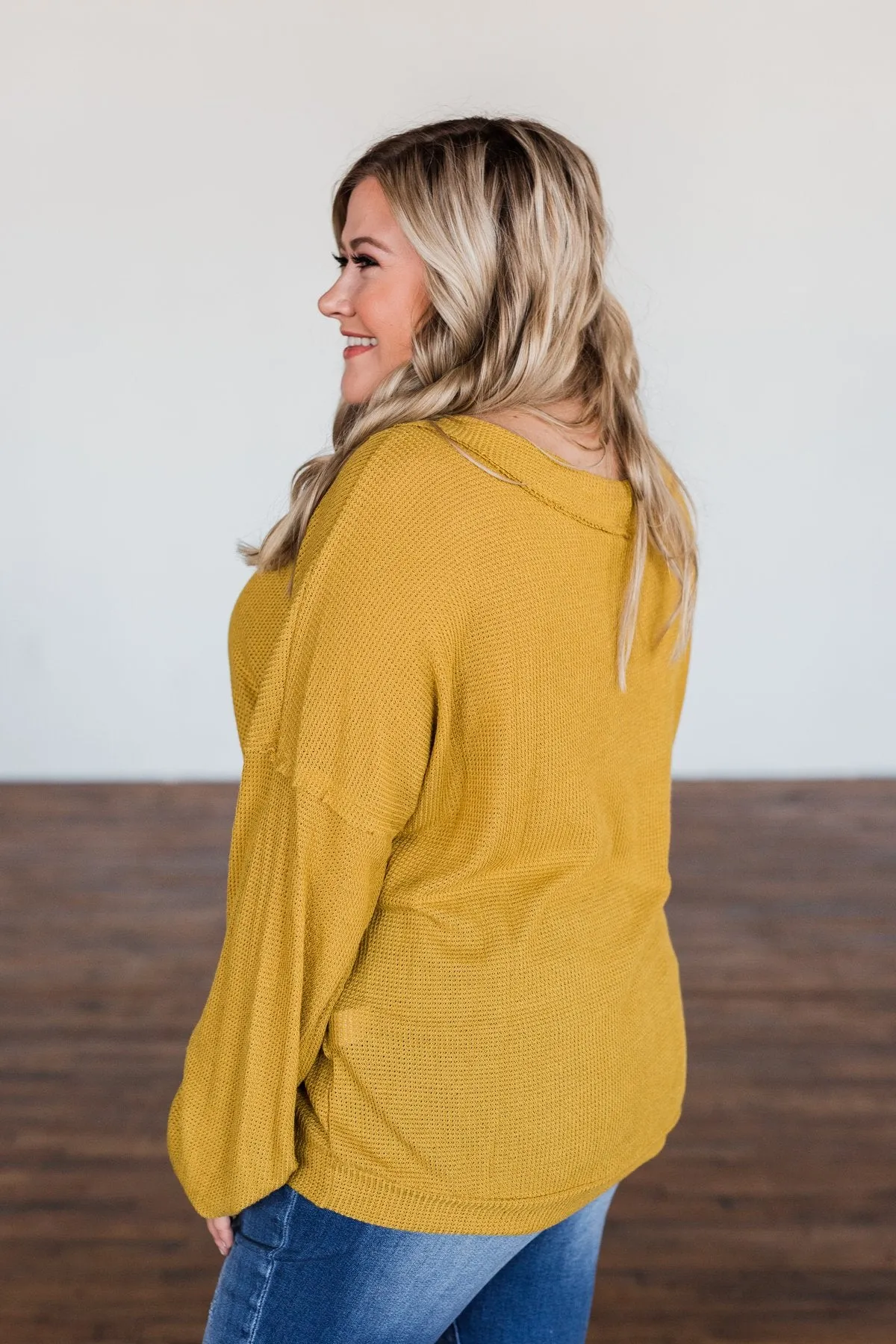 Know You Better Thermal Long Sleeve Top- Mustard