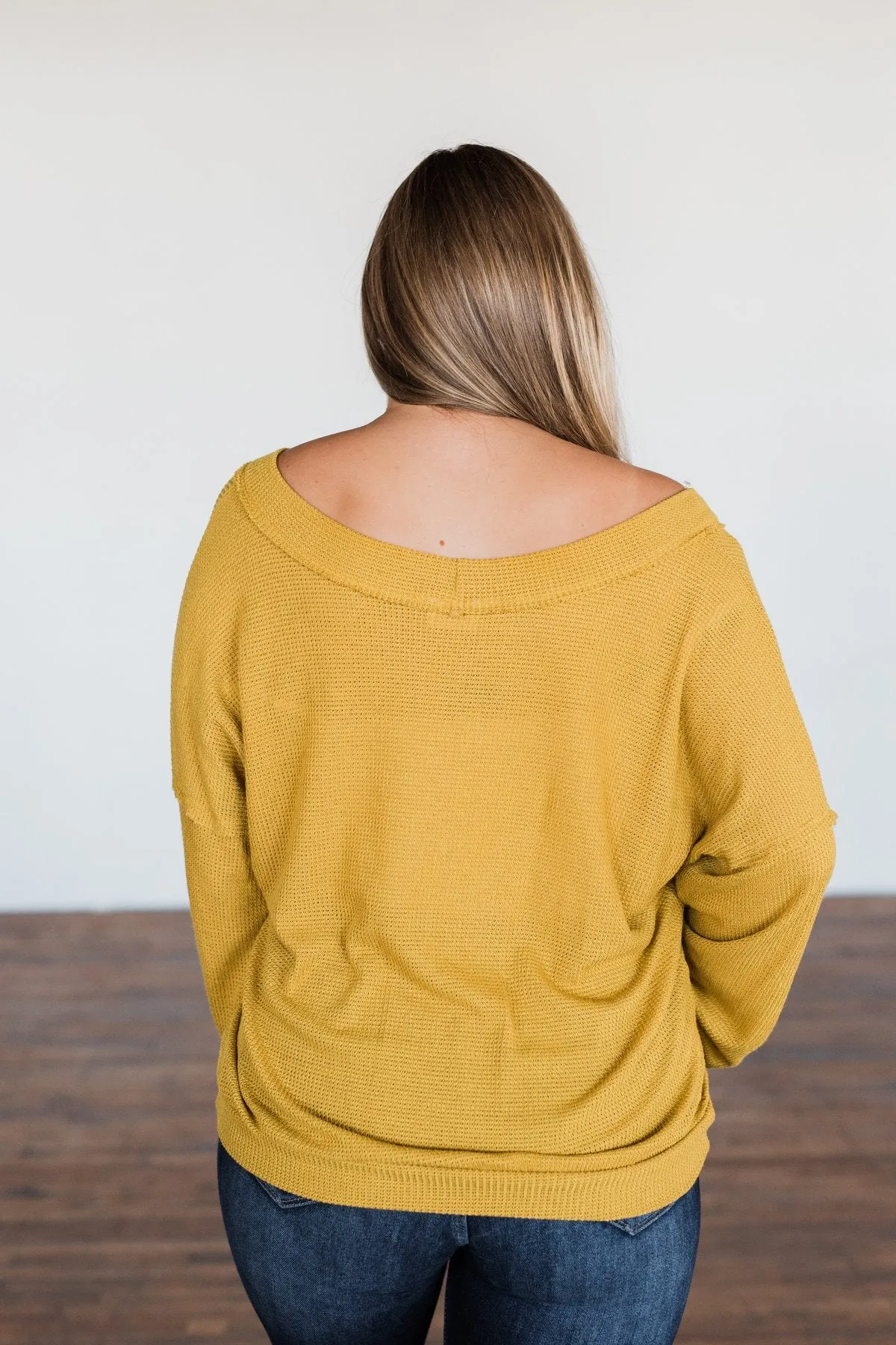 Know You Better Thermal Long Sleeve Top- Mustard