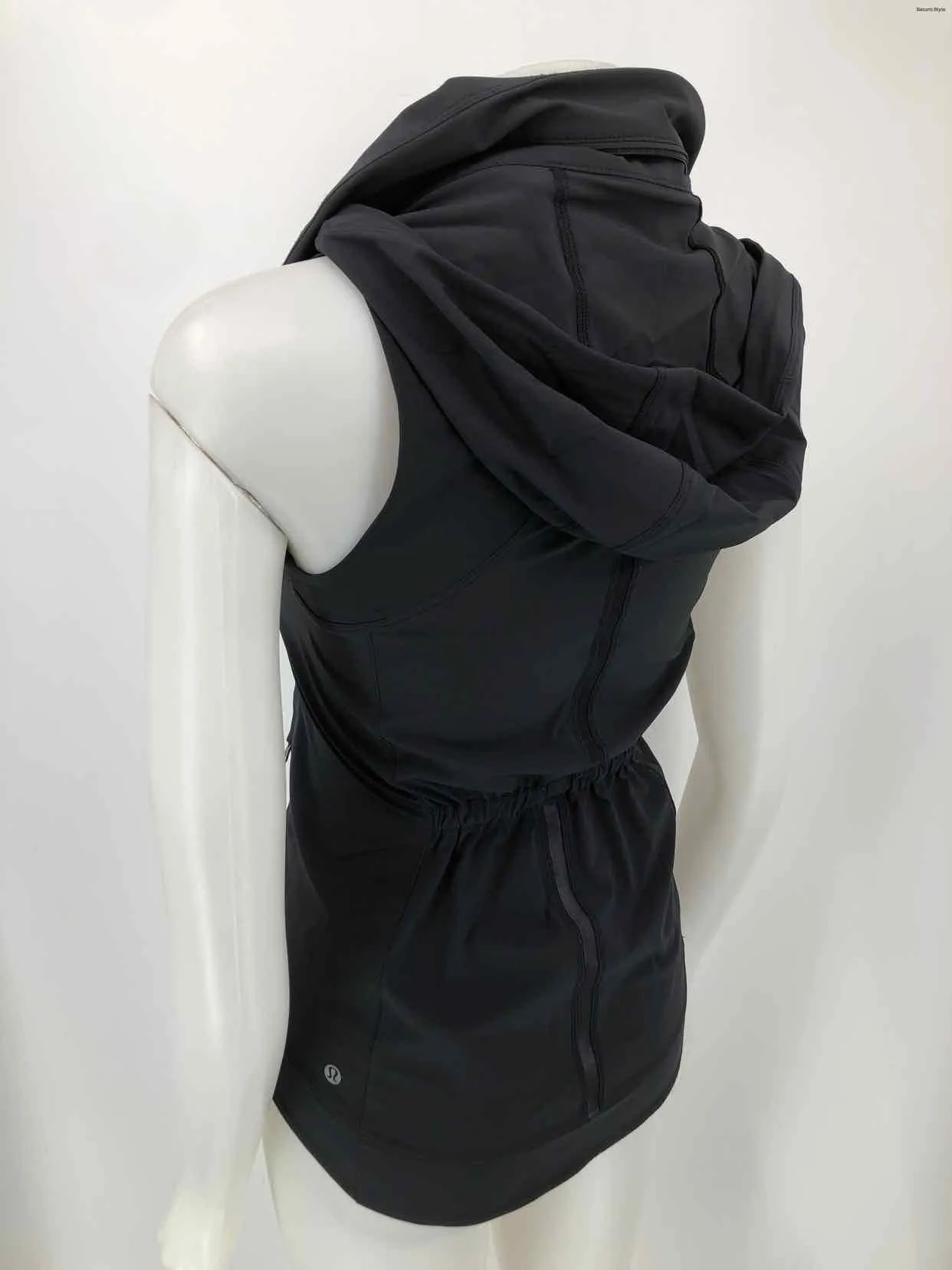 LULULEMON Black Puffer Zip Up Size 2  (XS) Activewear Vest