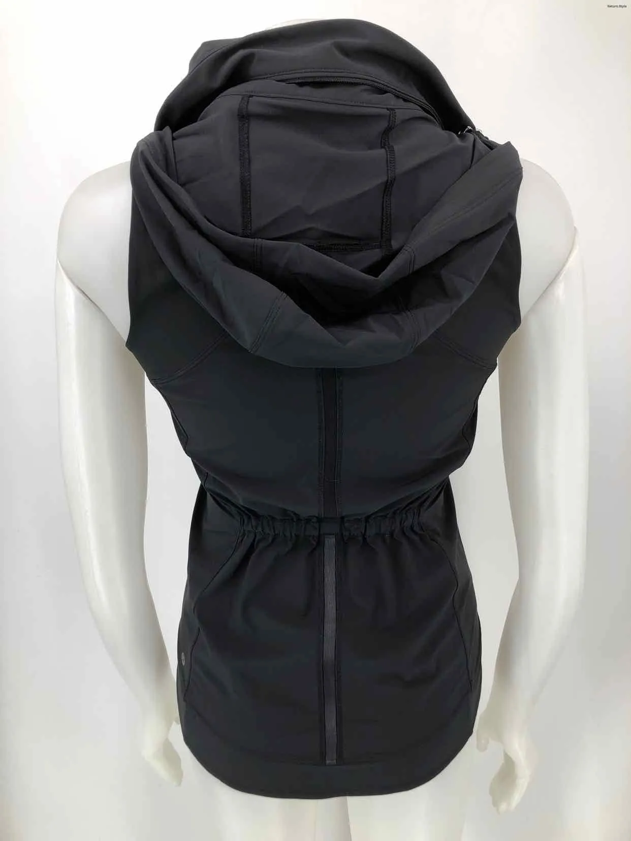 LULULEMON Black Puffer Zip Up Size 2  (XS) Activewear Vest