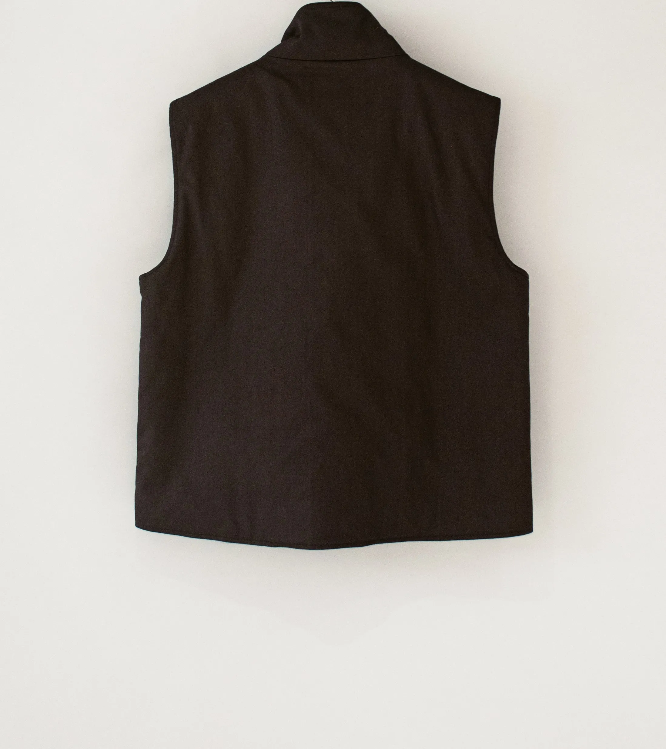 Margaret Howell 'MHL Zip Pocket Gilet' (Ebony Soft Cotton Drill)