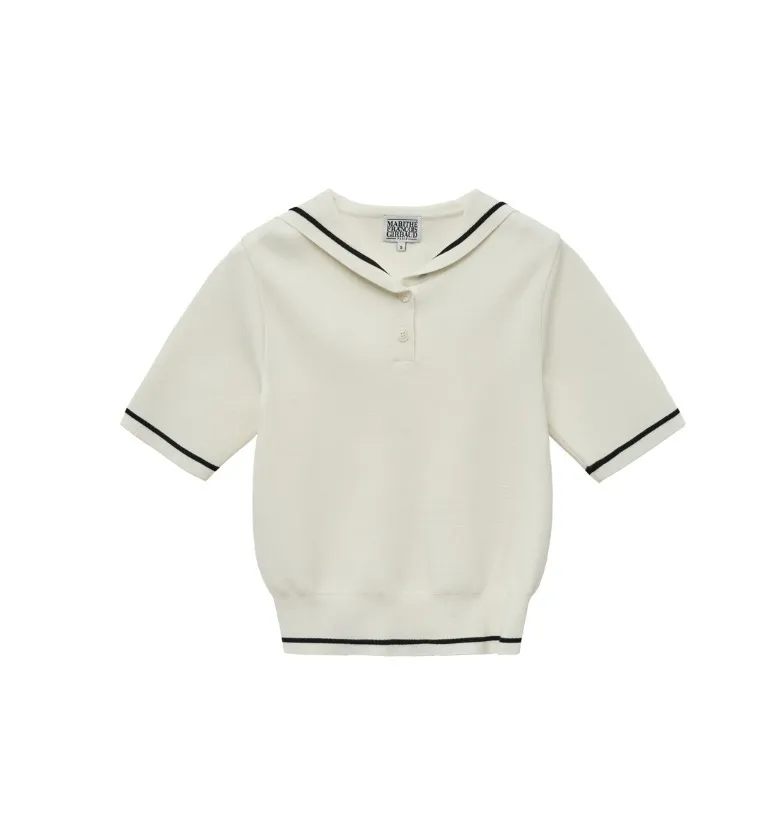 Marithe + Francois Girbaud  |[MARITHE]★24SS★ W MARINE SAILOR HALF KNIT