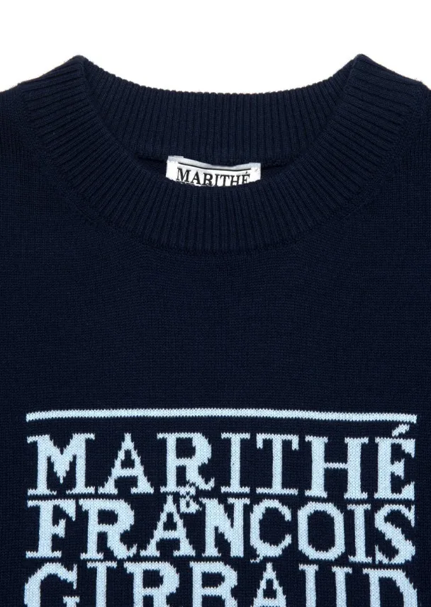 Marithe + Francois Girbaud  |[MARITHE]★W CLASSIC LOGO HALF KNIT