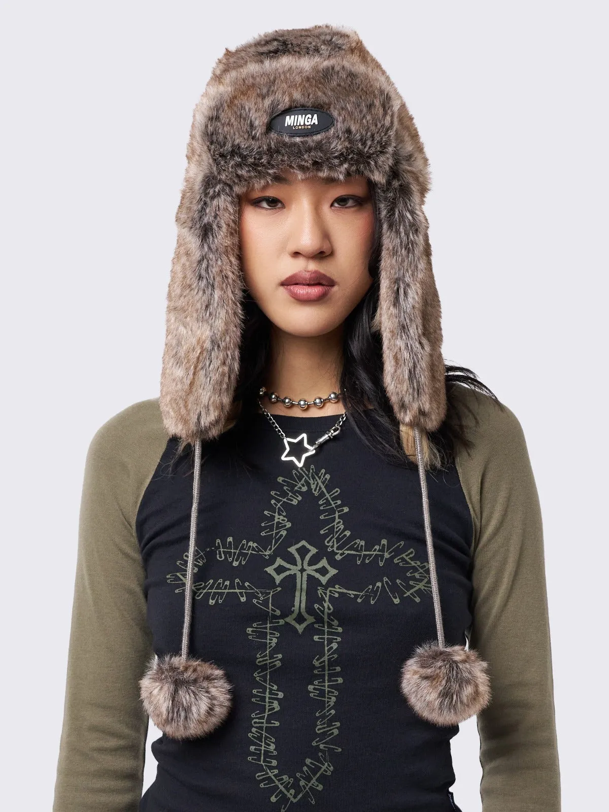 Masha Fluffy Trapper Hat