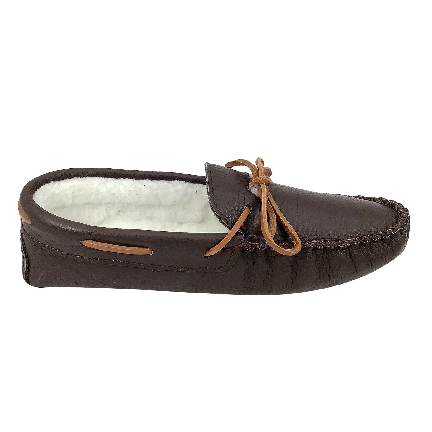 Men's Fleece Lined Buffalo Leather Moccasins