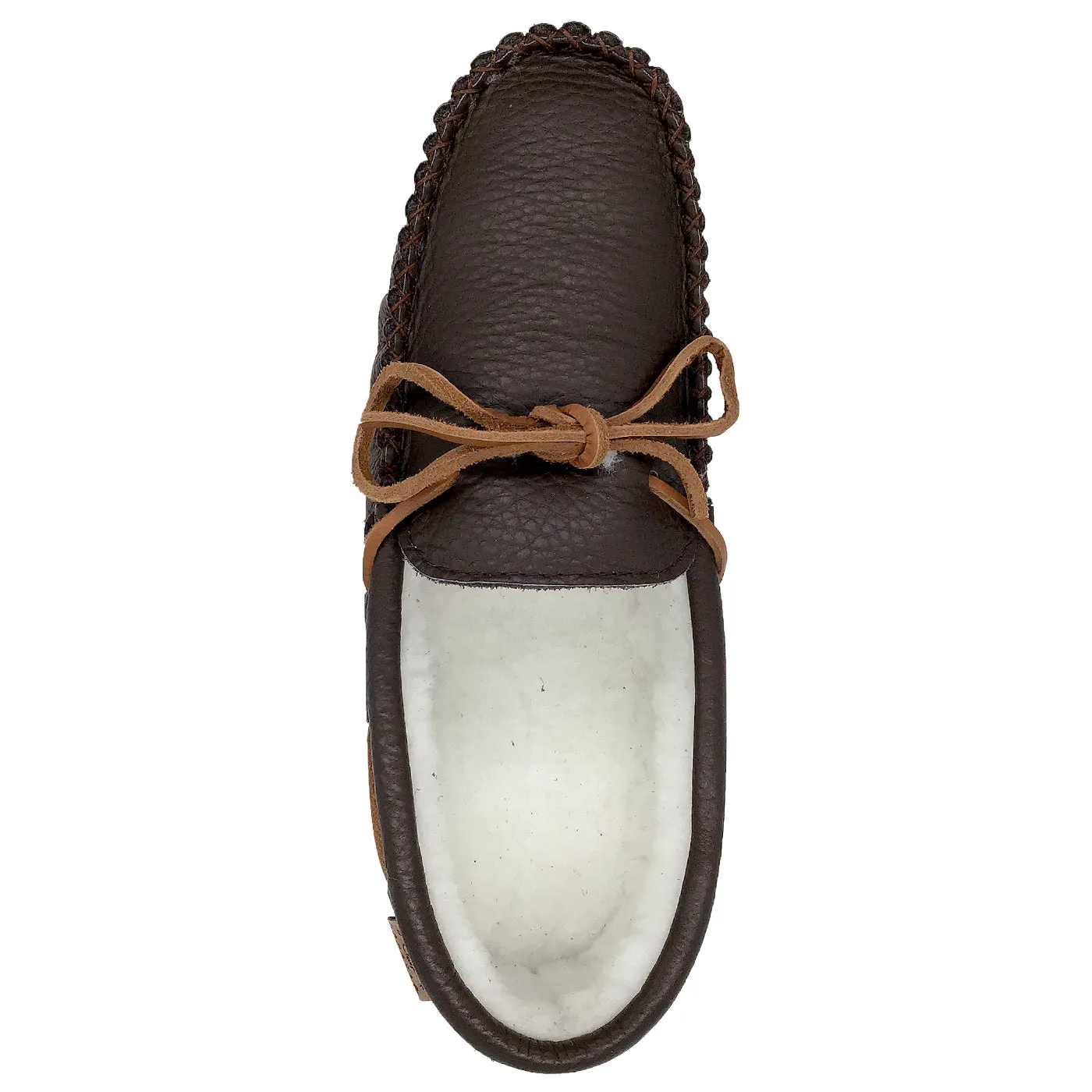 Men's Fleece Lined Buffalo Leather Moccasins