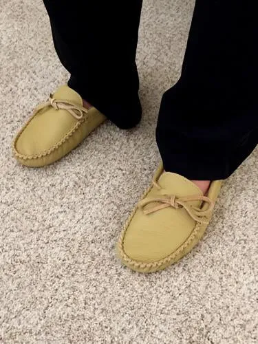 Men's Fleece Lined Leather Moccasins