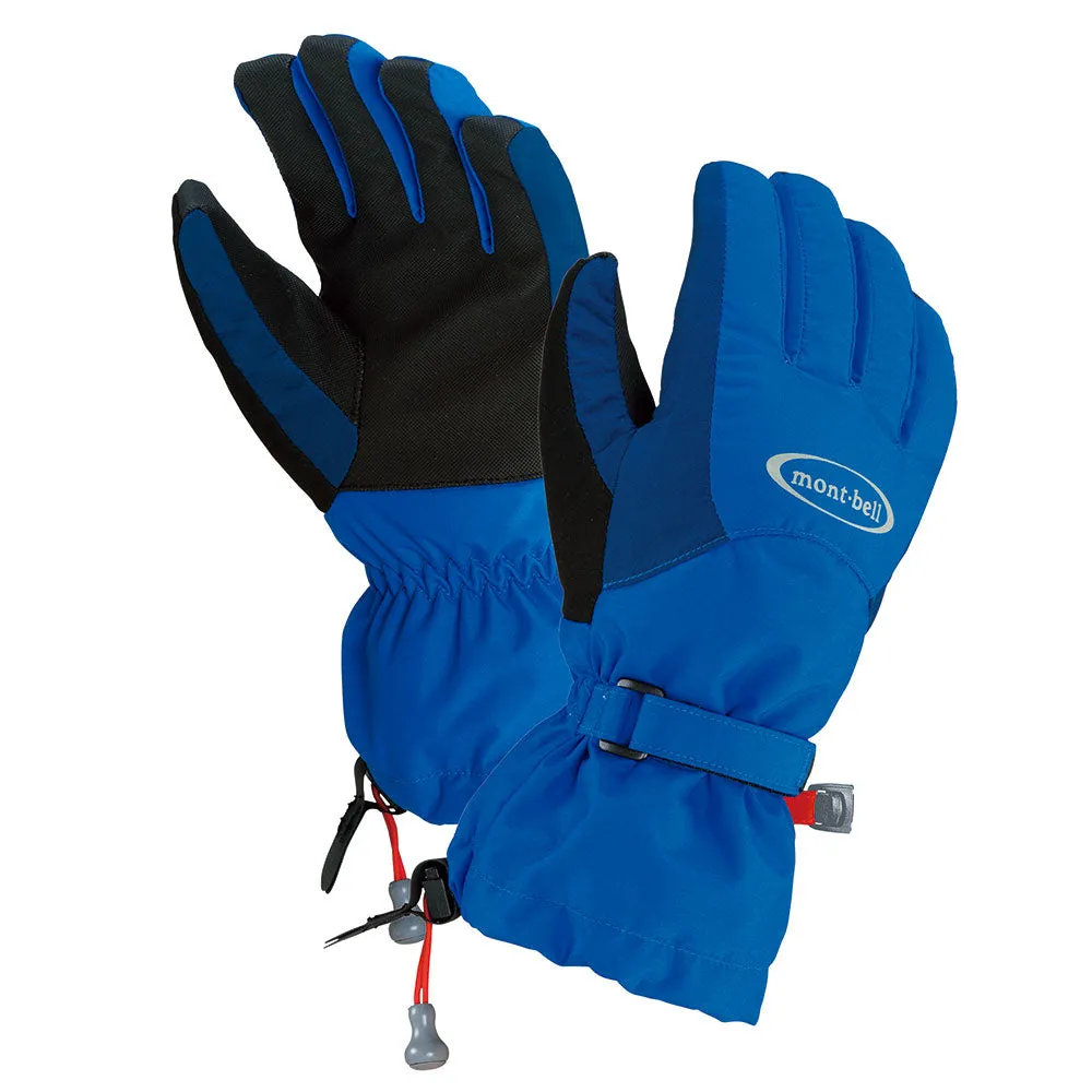 Montbell Kids' Windstopper Thermal Gloves - Thermal Blue Sunrise Red