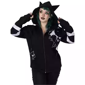 MOON CATS HOOD - BLACK