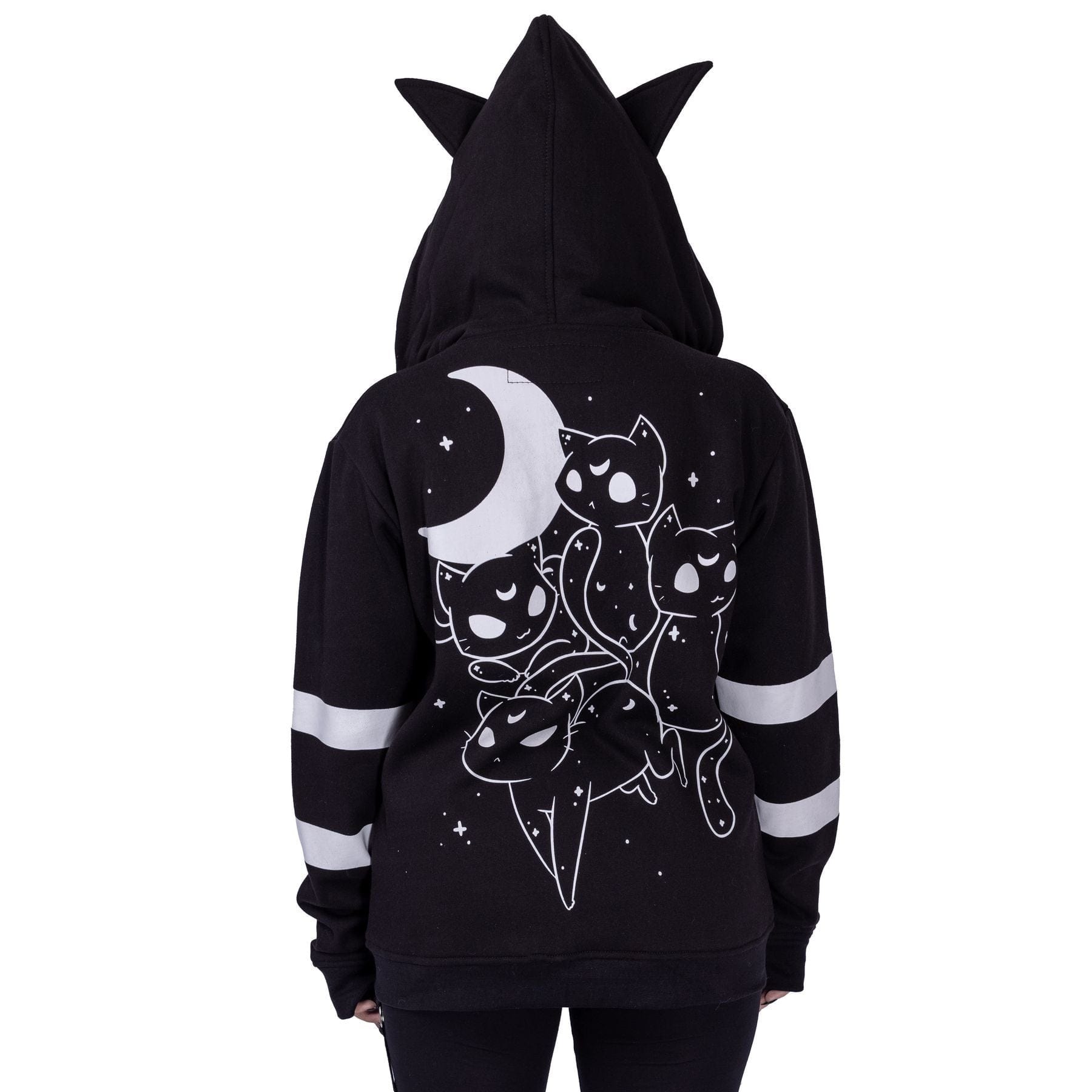 MOON CATS HOOD - BLACK