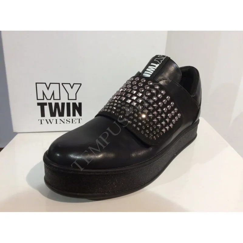 MY TWIN - SLIP ON DONNA Mod. DA7CHQ NERO - TWINSET - Tempus Doni