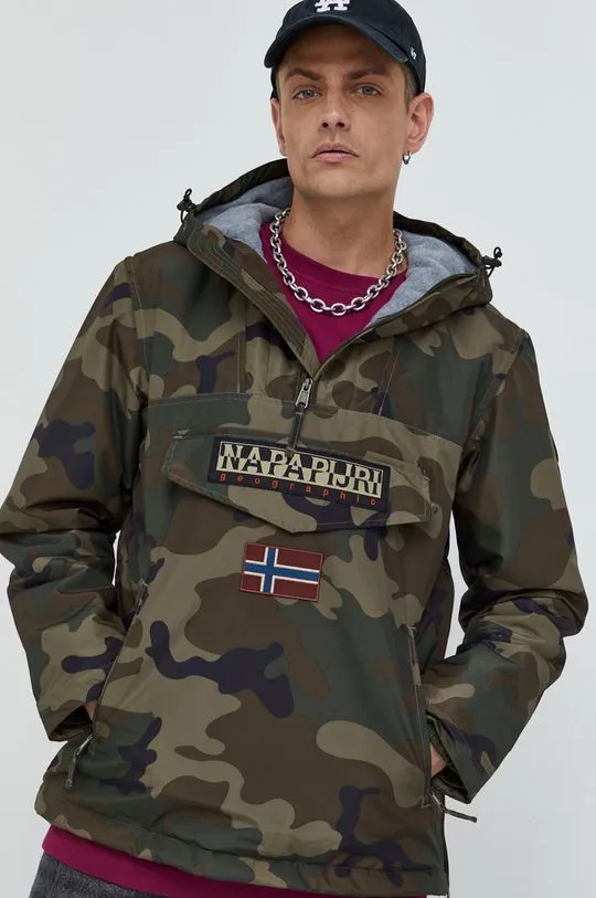 Napapijri jacket men's green color