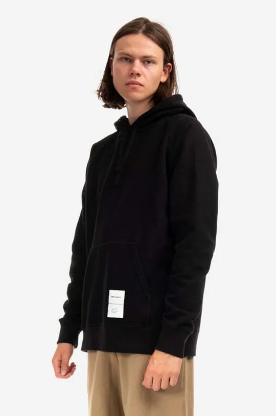 Norse Projects cotton sweatshirt Kristian Tab Series Hood men's black color