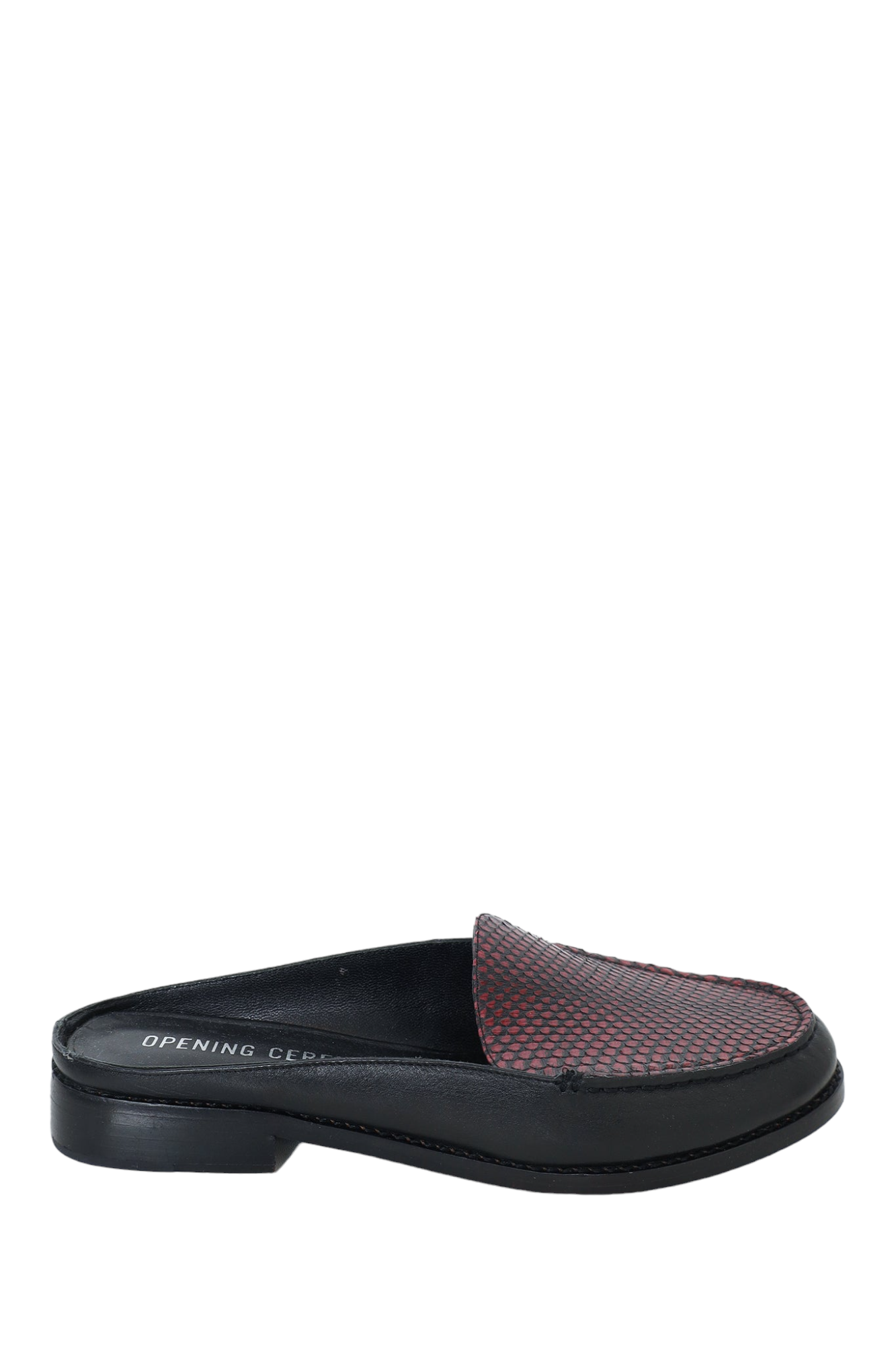 Opening Ceremony Black/Red Leather Slip On Mule size 39