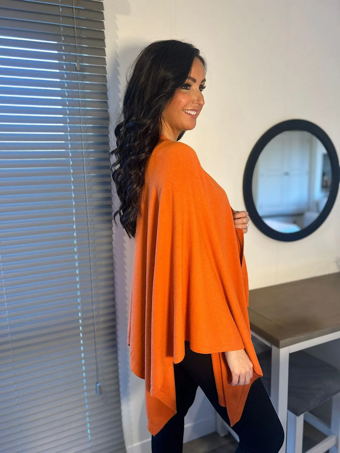 Orange Button Detail Cape Millie