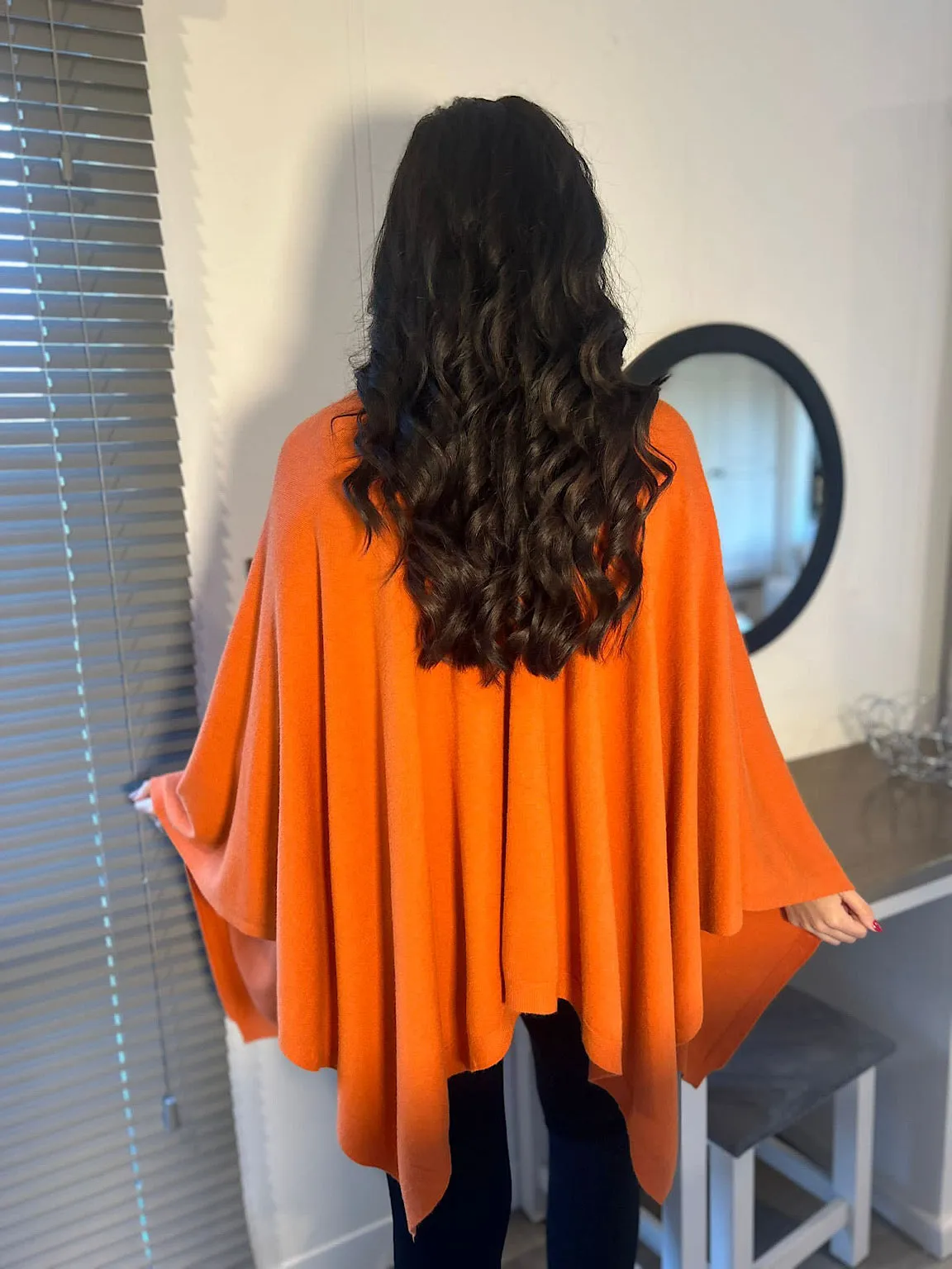 Orange Button Detail Cape Millie