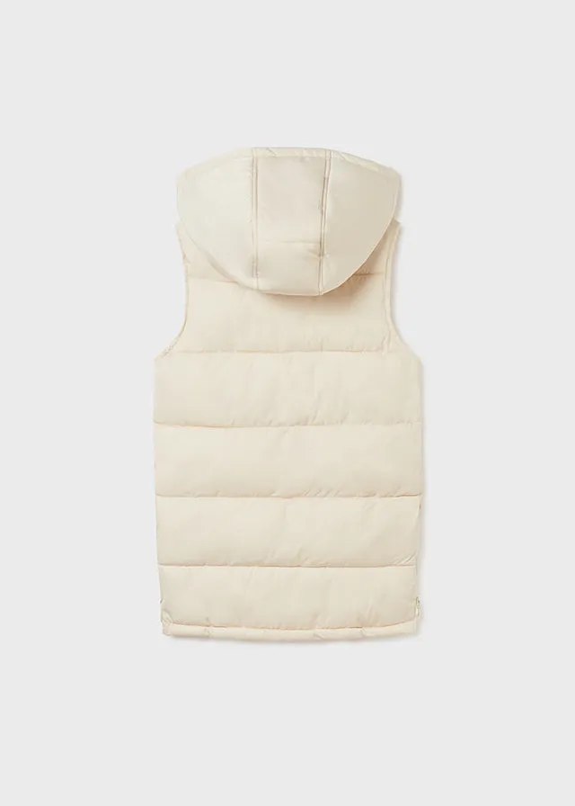 Padded vest for teen girl - Chickpea