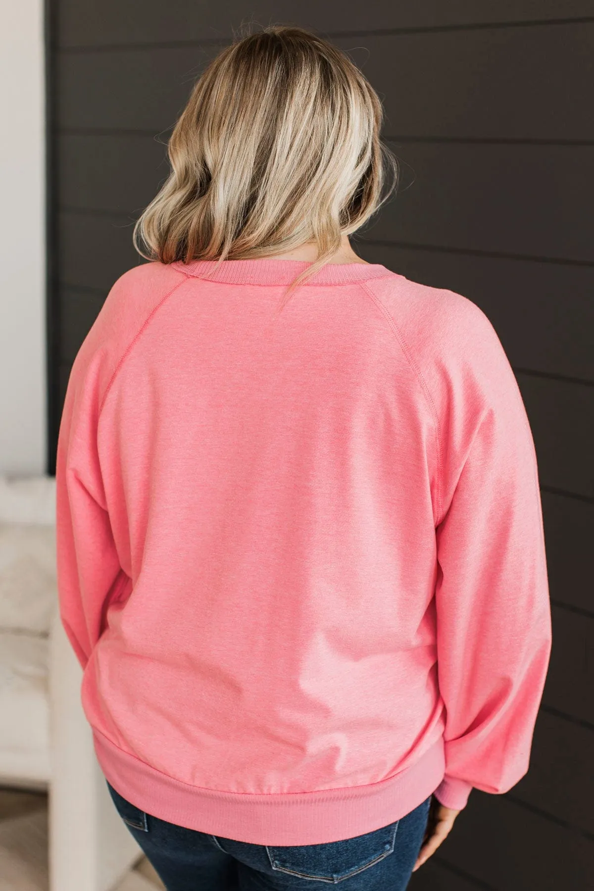 Pleased To Be Here Knit Top- Neon Pink