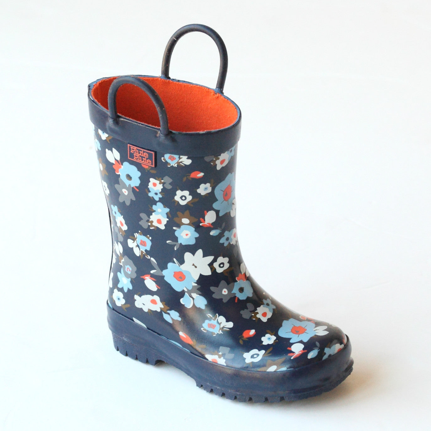 Pluie Pluie Girls RB - NY Navy Flower Rain Boots