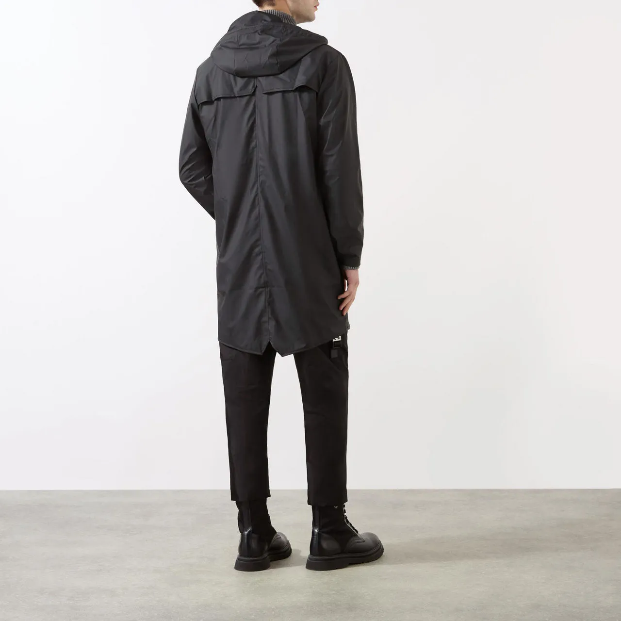 RAINS Long Jacket Unisex - Black