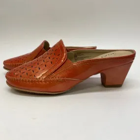 Rialto Size 6.5 Women's Peach Cut Out Mules Shoes