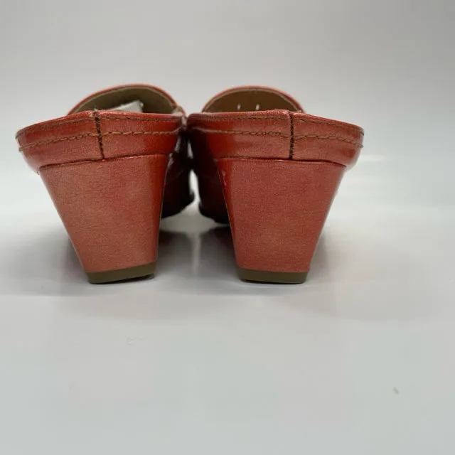 Rialto Size 6.5 Women's Peach Cut Out Mules Shoes