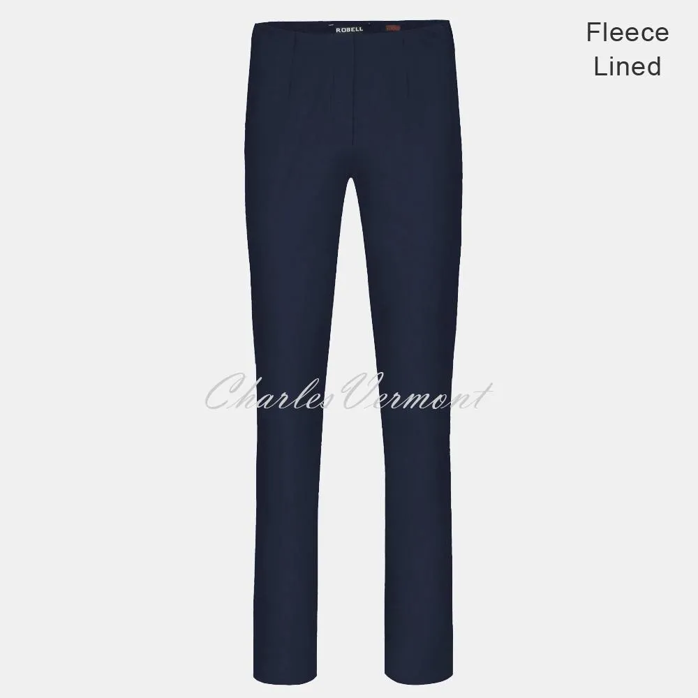 Robell Marie Full Length Trouser 51412-54025-69 - Fleece Lined (Navy)