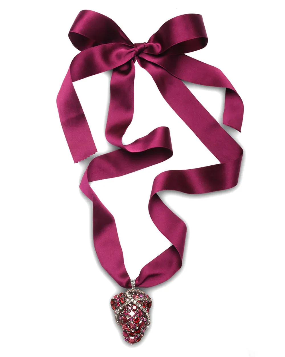 Rubellite Garnet and Diamond Bernini Bulge II Pendant