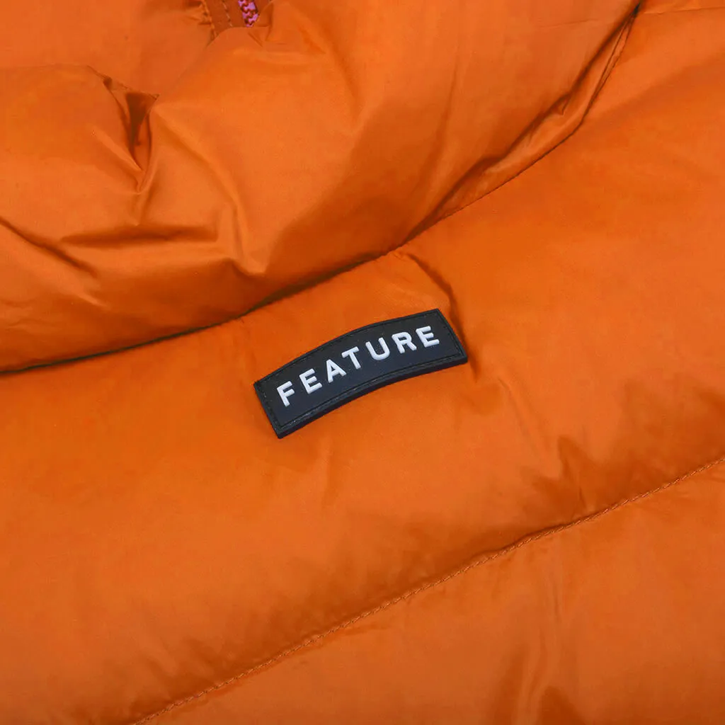 Sherman Convertible Puffer Vest - Burnt Orange