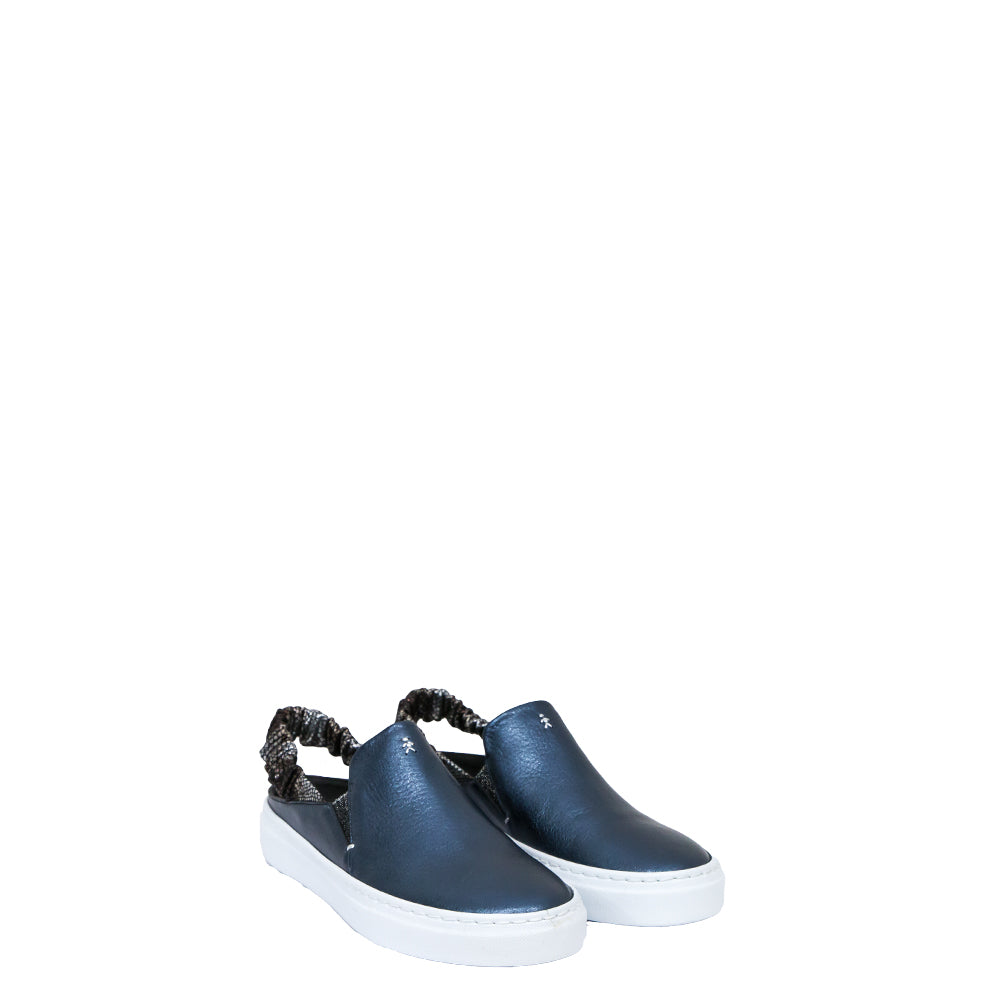 Slip On Chanel Cervo Metal Blue