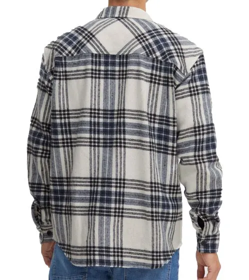 !SOLID Chandler men s flannel shirt sustainable checked jacket shirt 21107060 184220 off-white/black/blue