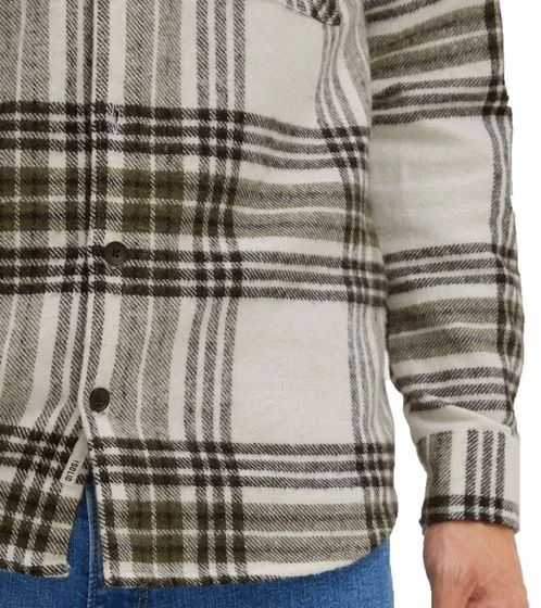 !SOLID Chandler men s flannel shirt sustainable checked jacket shirt 21107060 off-white/blue or off-white/green