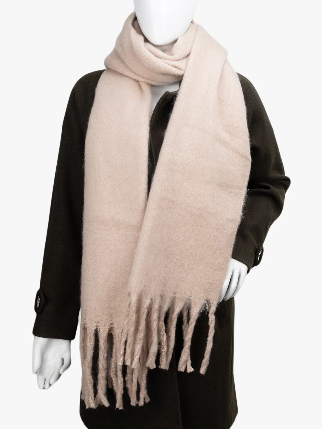 Solid Knitted Woolen Scarf