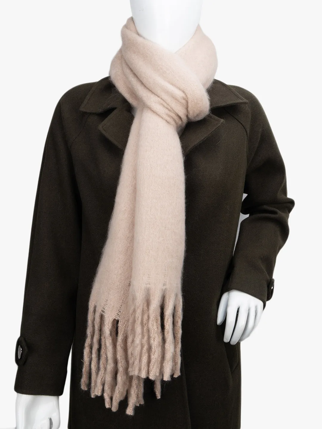 Solid Knitted Woolen Scarf