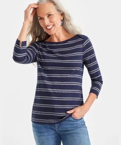 Style & Co Petite Pattern Knit Top