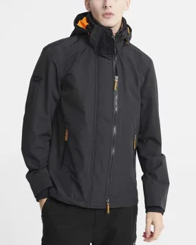 Superdry Pop Zip Hooded Tech Windcheater Jacket Black