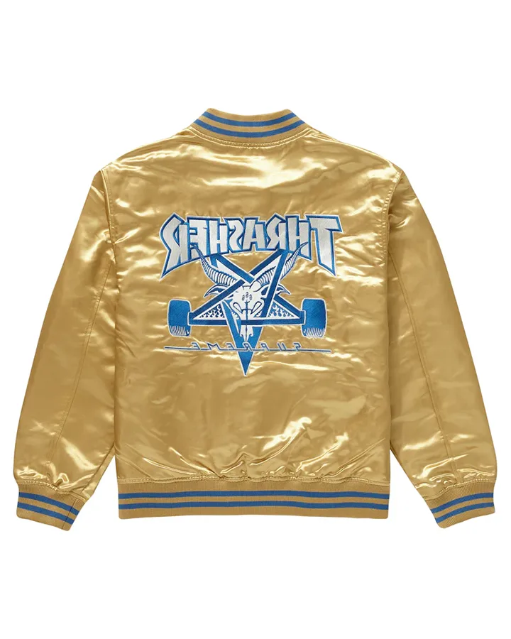 Supremely Thrasher Satin Varsity Jacket - William Jacket