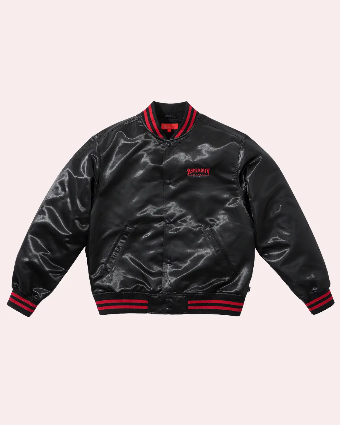 Supremely Thrasher Satin Varsity Jacket - William Jacket