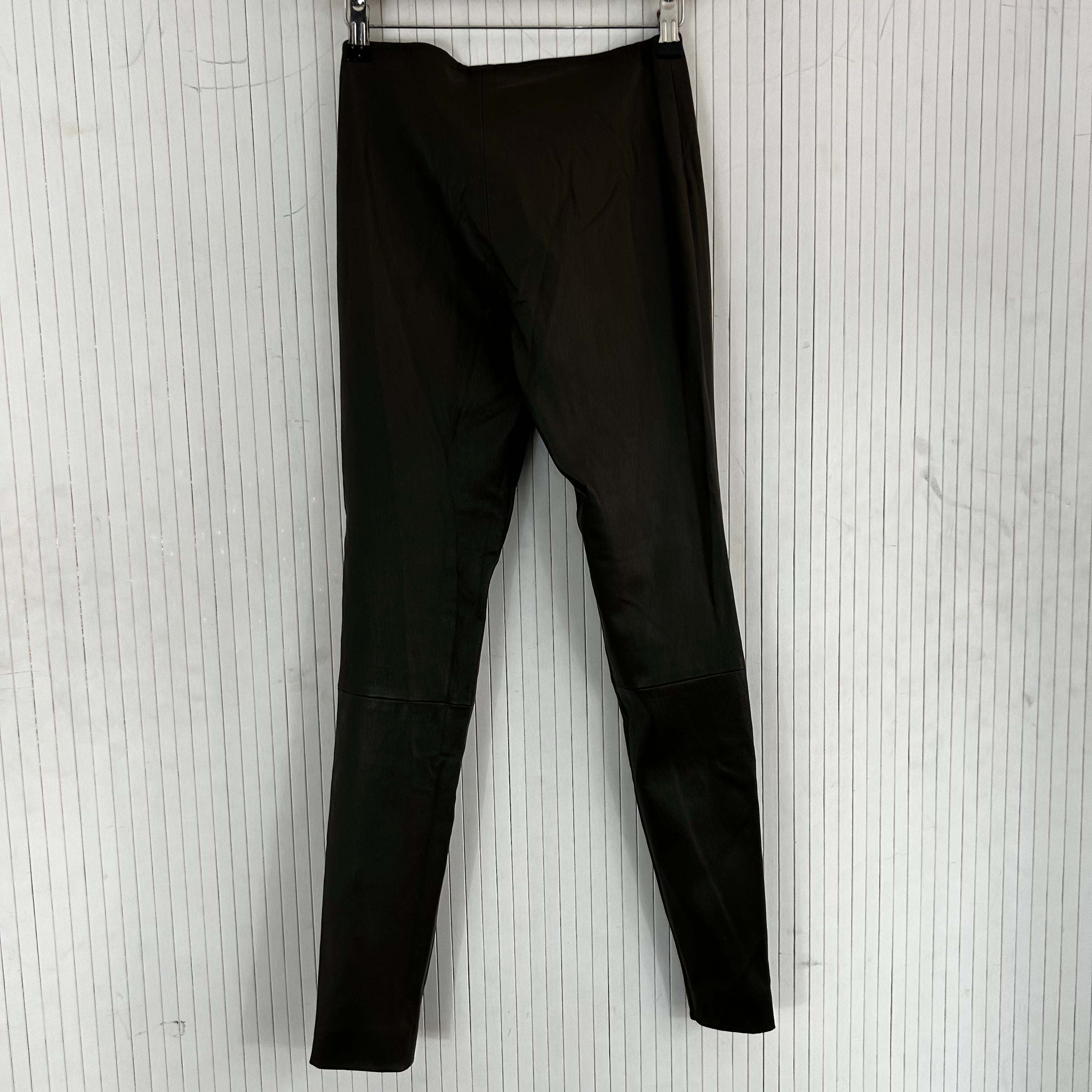 The Row Brand New 1800 Olive Lambskin Silk-Lined Leggings XS