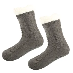 Tiosebon Unisex Fuzzy Fleece-Lined  Slipper Socks