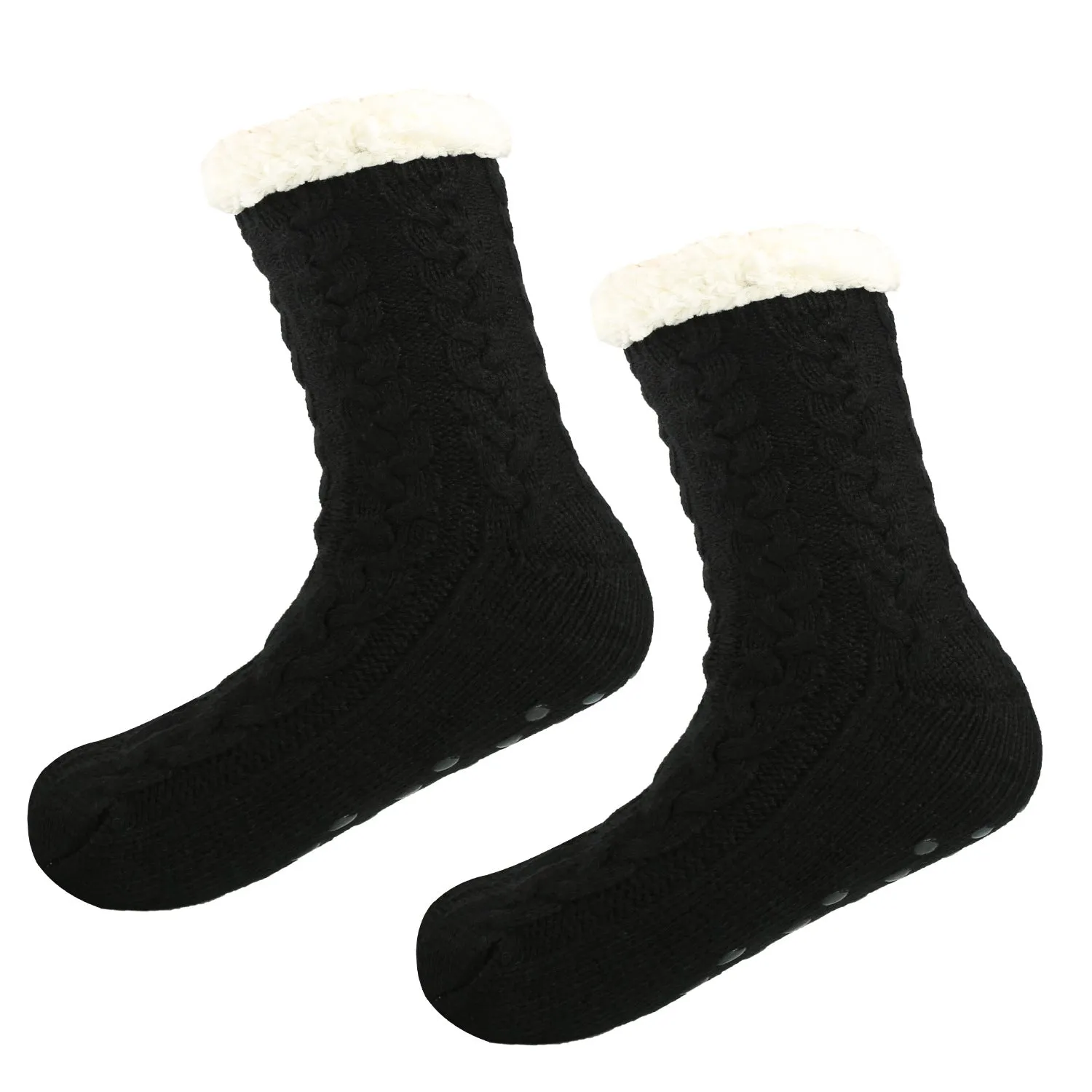 Tiosebon Unisex Fuzzy Fleece-Lined  Slipper Socks