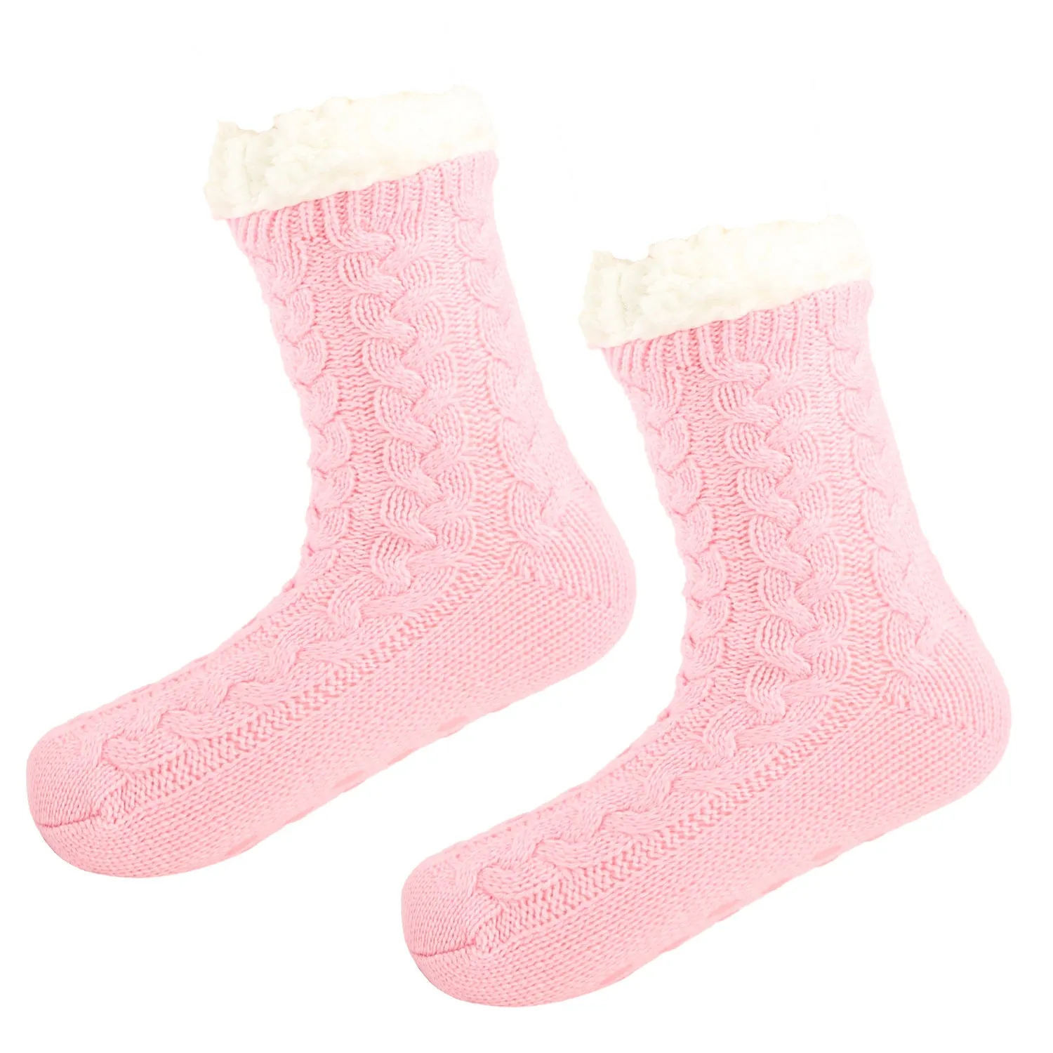 Tiosebon Unisex Fuzzy Fleece-Lined  Slipper Socks