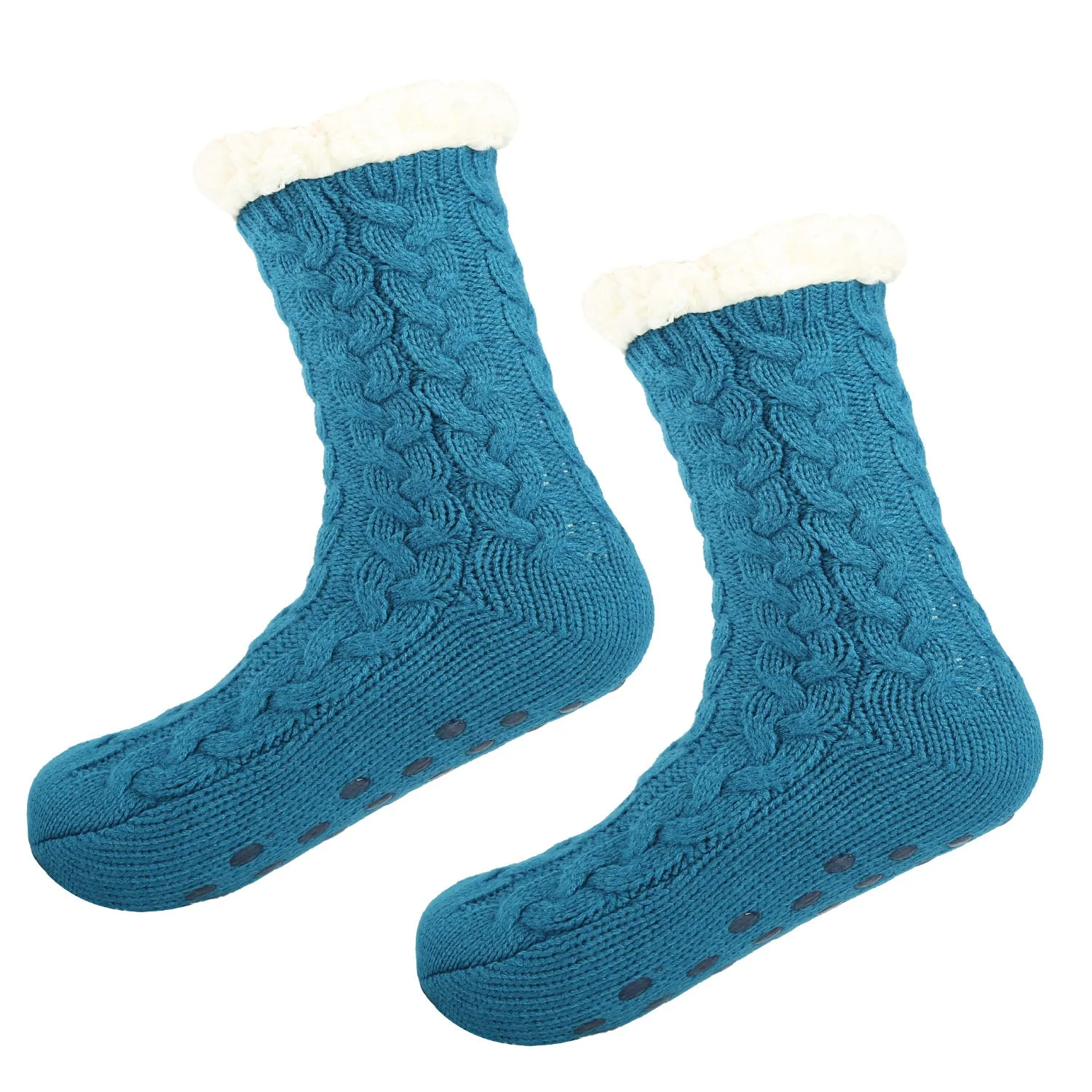 Tiosebon Unisex Fuzzy Fleece-Lined  Slipper Socks